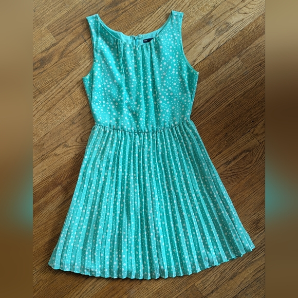 GAP Turquoise Polka Dot Dress - Picture 1 of 7